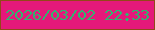 文字の大きさ：2、枠の色：924819、背景の色：e4197a、文字の色：31b470 無料ブログパーツのブログ時計
