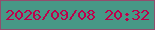 文字の大きさ：1、枠の色：924d6d、背景の色：479886、文字の色：be004b 無料ブログパーツのブログ時計