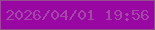 文字の大きさ：2、枠の色：924f8d、背景の色：9907a2、文字の色：a646ab 無料ブログパーツのブログ時計