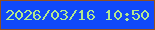 文字の大きさ：4、枠の色：925021、背景の色：1049fa、文字の色：b2e88e 無料ブログパーツのブログ時計