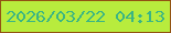 文字の大きさ：3、枠の色：925313、背景の色：b8ec3d、文字の色：3bb583 無料ブログパーツのブログ時計