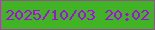 文字の大きさ：4、枠の色：92538d、背景の色：40b425、文字の色：aa08e7 無料ブログパーツのブログ時計