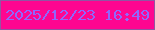 文字の大きさ：1、枠の色：9254a2、背景の色：fe0690、文字の色：8f67fc 無料ブログパーツのブログ時計