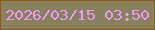 文字の大きさ：5、枠の色：92551b、背景の色：88825c、文字の色：ef99ff 無料ブログパーツのブログ時計