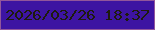 文字の大きさ：5、枠の色：92569b、背景の色：3d14a2、文字の色：1e1b0d 無料ブログパーツのブログ時計