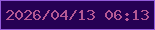 文字の大きさ：4、枠の色：925ada、背景の色：260054、文字の色：b55894 無料ブログパーツのブログ時計