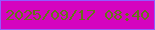 文字の大きさ：3、枠の色：925afe、背景の色：d503bf、文字の色：66741a 無料ブログパーツのブログ時計