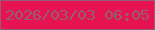 文字の大きさ：2、枠の色：925c7a、背景の色：e71350、文字の色：926070 無料ブログパーツのブログ時計