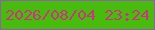 文字の大きさ：1、枠の色：925eb0、背景の色：48bc0c、文字の色：cb3580 無料ブログパーツのブログ時計
