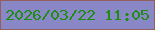 文字の大きさ：5、枠の色：92605c、背景の色：8a87c7、文字の色：1f8c15 無料ブログパーツのブログ時計