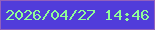 文字の大きさ：1、枠の色：9260bc、背景の色：513cda、文字の色：8ffc98 無料ブログパーツのブログ時計