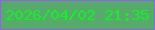 文字の大きさ：2、枠の色：9261e7、背景の色：56aa6a、文字の色：17ef28 無料ブログパーツのブログ時計