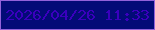文字の大きさ：4、枠の色：9262da、背景の色：030b77、文字の色：3a00bd 無料ブログパーツのブログ時計
