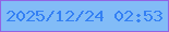 文字の大きさ：1、枠の色：9263e3、背景の色：82bcf7、文字の色：3480f3 無料ブログパーツのブログ時計