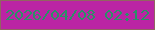 文字の大きさ：4、枠の色：926461、背景の色：bb24a4、文字の色：2c9067 無料ブログパーツのブログ時計