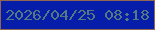 文字の大きさ：2、枠の色：926750、背景の色：051da9、文字の色：567881 無料ブログパーツのブログ時計