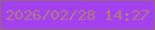 文字の大きさ：2、枠の色：92697d、背景の色：a341ef、文字の色：b17a81 無料ブログパーツのブログ時計