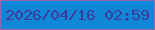 文字の大きさ：4、枠の色：9269aa、背景の色：0f86d6、文字の色：3f399d 無料ブログパーツのブログ時計
