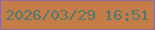 文字の大きさ：2、枠の色：926a9b、背景の色：c57d47、文字の色：517973 無料ブログパーツのブログ時計