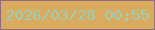 文字の大きさ：3、枠の色：926b80、背景の色：daaa5f、文字の色：9ad0bb 無料ブログパーツのブログ時計