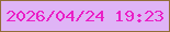 文字の大きさ：4、枠の色：926d37、背景の色：dfb4f6、文字の色：ea1fc6 無料ブログパーツのブログ時計
