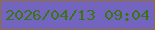 文字の大きさ：2、枠の色：926e36、背景の色：7365bf、文字の色：3d7413 無料ブログパーツのブログ時計