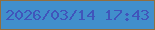 文字の大きさ：5、枠の色：926e3e、背景の色：418fcc、文字の色：4055bb 無料ブログパーツのブログ時計