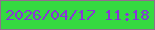 文字の大きさ：5、枠の色：926e8e、背景の色：35da41、文字の色：8934d8 無料ブログパーツのブログ時計