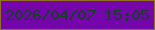 文字の大きさ：1、枠の色：927021、背景の色：7405ab、文字の色：133f23 無料ブログパーツのブログ時計