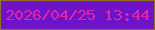 文字の大きさ：5、枠の色：927029、背景の色：6e14c8、文字の色：e425a9 無料ブログパーツのブログ時計