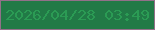 文字の大きさ：1、枠の色：927089、背景の色：217a46、文字の色：2b9b54 無料ブログパーツのブログ時計