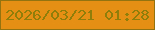 文字の大きさ：4、枠の色：927310、背景の色：e58f15、文字の色：8f7e09 無料ブログパーツのブログ時計