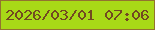 文字の大きさ：3、枠の色：92732f、背景の色：a8d917、文字の色：724921 無料ブログパーツのブログ時計