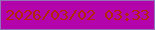 文字の大きさ：1、枠の色：9275b6、背景の色：b303ab、文字の色：b12804 無料ブログパーツのブログ時計