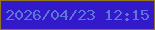 文字の大きさ：3、枠の色：92761e、背景の色：321acb、文字の色：5f76d9 無料ブログパーツのブログ時計