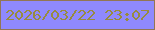 文字の大きさ：2、枠の色：927654、背景の色：8f89fe、文字の色：978b3e 無料ブログパーツのブログ時計