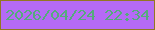 文字の大きさ：3、枠の色：927723、背景の色：b56af6、文字の色：55ab7c 無料ブログパーツのブログ時計