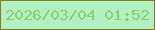 文字の大きさ：3、枠の色：927815、背景の色：b1f0c3、文字の色：8dcd6e 無料ブログパーツのブログ時計