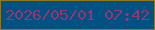 文字の大きさ：3、枠の色：927819、背景の色：015283、文字の色：95376f 無料ブログパーツのブログ時計