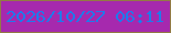 文字の大きさ：2、枠の色：927945、背景の色：a629ae、文字の色：1f7aeb 無料ブログパーツのブログ時計