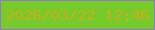 文字の大きさ：5、枠の色：927ac1、背景の色：77ca2b、文字の色：c6af1c 無料ブログパーツのブログ時計