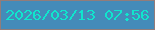 文字の大きさ：2、枠の色：927c7a、背景の色：448bb9、文字の色：10e6cd 無料ブログパーツのブログ時計