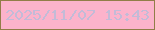 文字の大きさ：4、枠の色：927d48、背景の色：fcb3cb、文字の色：c3bbd7 無料ブログパーツのブログ時計