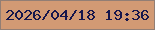 文字の大きさ：1、枠の色：927e74、背景の色：d29a74、文字の色：15164c 無料ブログパーツのブログ時計