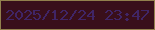 文字の大きさ：1、枠の色：92804d、背景の色：390f1b、文字の色：402566 無料ブログパーツのブログ時計
