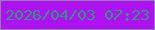 文字の大きさ：3、枠の色：9280a8、背景の色：af12f2、文字の色：2f987a 無料ブログパーツのブログ時計