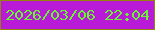 文字の大きさ：5、枠の色：928408、背景の色：b91ad7、文字の色：63f830 無料ブログパーツのブログ時計
