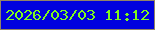 文字の大きさ：2、枠の色：928466、背景の色：0001df、文字の色：7ef91b 無料ブログパーツのブログ時計