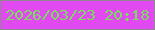 文字の大きさ：2、枠の色：928693、背景の色：e04af0、文字の色：78df5a 無料ブログパーツのブログ時計