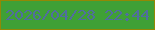 文字の大きさ：5、枠の色：928805、背景の色：3fa036、文字の色：516d9f 無料ブログパーツのブログ時計